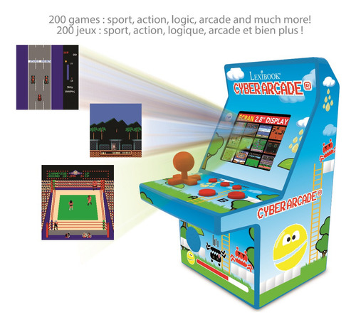 Consola Cyber Arcade® Retro, 2.8'' Lcd, 200 Juegos