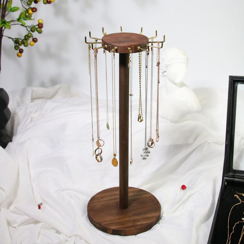12 Ganchos Soporte De Exhibición De Joyería Oscuro