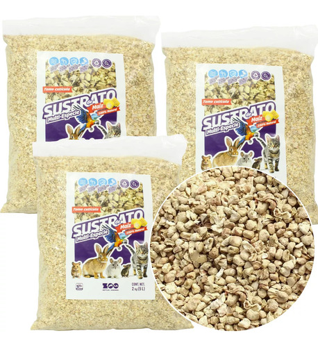 Sustrato De Maíz Roedores Conejos Absorbente Granulina 6 Kg