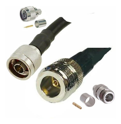 Adaptador C/coaxial Rg213 50 Ohm N-macho A N-hemb De 50cm