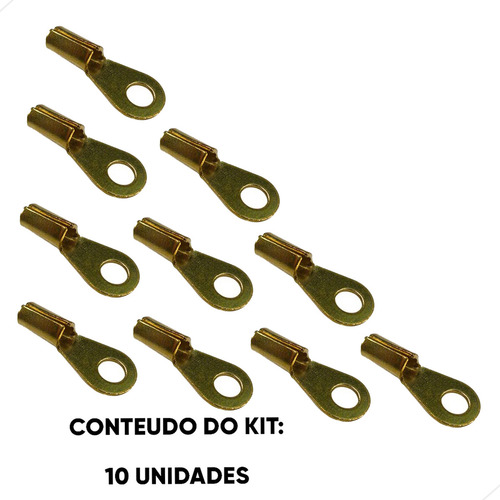 Kit Terminal Olhal 01/04 - 06.50 12.0 - 10 Unidades (kt10ete