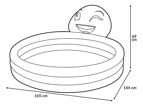 Alberca Pisina Bestway Inflable Emoji 1.65m Con Regadera