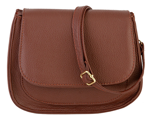 Bolsa Andrea Piel Bandolera Crossbody Para Mujer Café