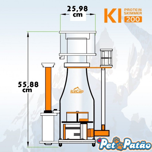 Icecap Skimmer K1 200 P/ Aquários Entre 567l E 1134l Bivolt