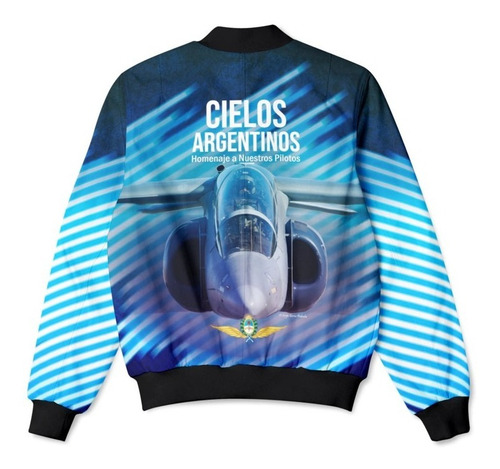 Imagen 2 de 2 de Campera Bomber Argentina Homenaje A Pilotos De Avión Mod 10