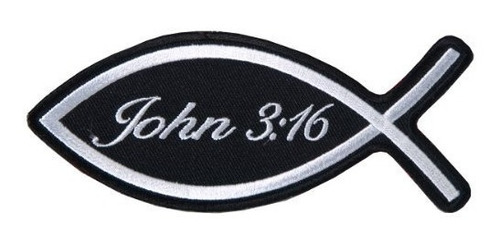 Hot Leathers John 3:16 Fish Patch (5 Ancho X 2 Alto)