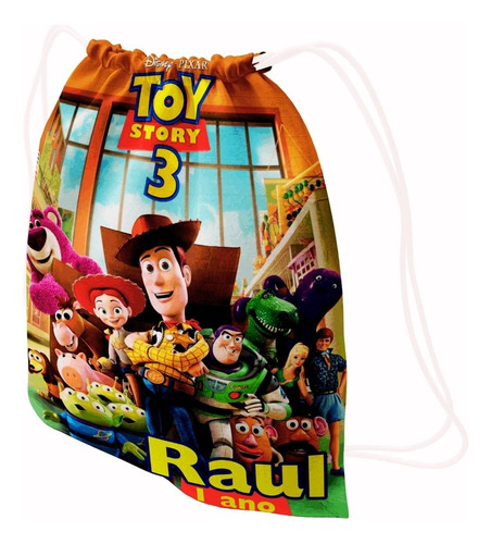 5 Mochila Saco Personalizada Lembrancinha Toy Story 20x30cm