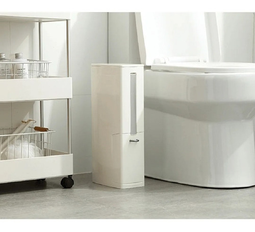 Papelera Basurero Baño + Cepillo De Inodoro Plastico