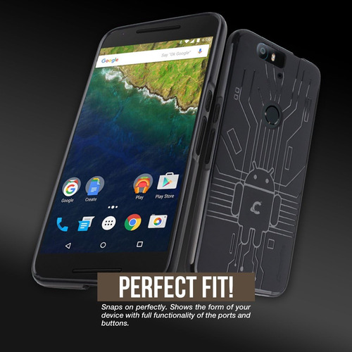 Huawei Nexus 6p Case, Cruzzerlite Bugdroid Circuit Case Comp