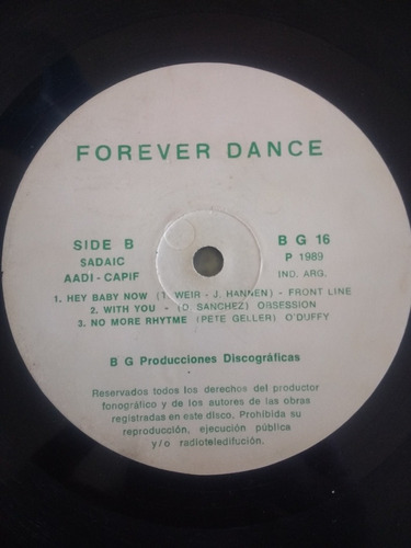 Forever Dance Front Line Obsession Week End Vinilo