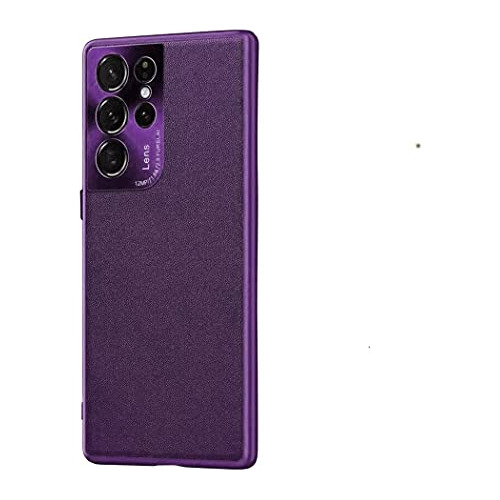 Funda Para Samsung Galaxy S21 Ultra Morado 6.8 Pulgada Piel
