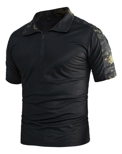 Camiseta Táctica De Manga Corta Para Hombre Camo