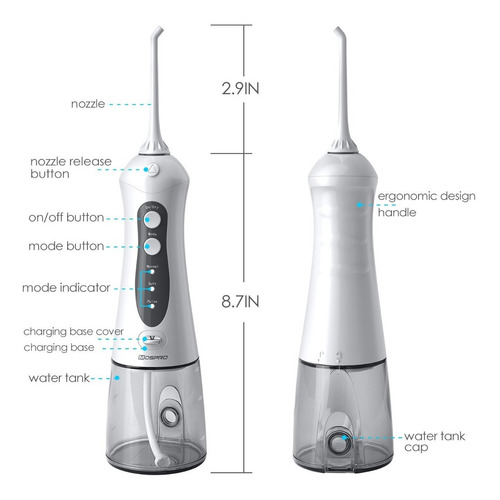 Mospro Irrigador Dental Inalambrico Profesional Portatil
