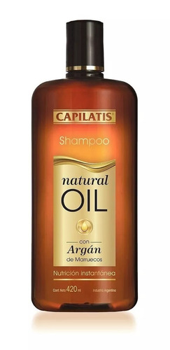 Shampoo Natural Oil Con Aceite De Argán - Capilatis 420ml