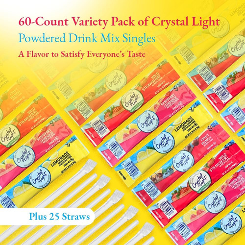 Crystal Light - Mezcla De Bebida En Polvo Sin AzĂșcar, Sabor