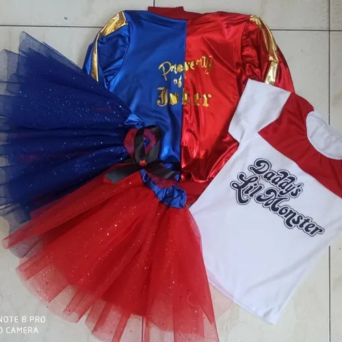 Hereneer Disfraz de Harley Quinn para Adulto, Harley Quinn para Carnaval  Niña Adulto con Camiseta, Chaqueta, Pantalón, Guantes, Pegatinas, Medias de  Rejilla Cosplay Halloween (L) : : Juguetes y juegos