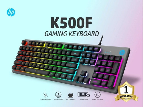 Imagen 8 de 10 de Teclado Gamer Retroiluminado Usb Hp Gaming Con Luces Led