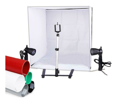 Oferta! Caja Luz Fotografica 60 Cms Kit Fotografico Portatil