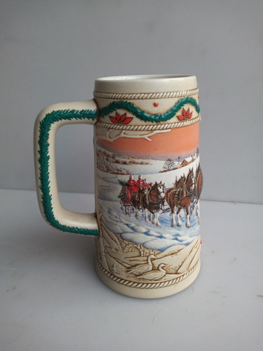 Imagen 2 de 7 de Antiguo Vaso Chopp Cerveza Budweiser De Losa Año 1996