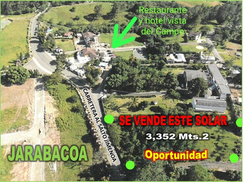 Vendo Excelente Solar En La  Misma  Carretera Del Salto De Jimenoa,  3,352 Mts.2 En Jarabacoa, Us$225,000.00