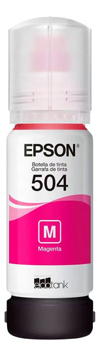 Tinta Botella Epson T504 70ml Ecotank Magenta C13t03n32a