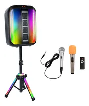 Comprar Gran Bocina Bluetooth Inalámbrico Portátil Recargable Con Soporte,control Remoto Y Micrófono,compatible Con Usb\u002Ftarjeta Tf \u002Ftws\u002F Aux\u002Fmic\u002Ffm\u002Fbt\u002Ffunciones De Grabación,rgb Luz Speaker,40w,mc-bk-1268