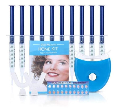 Blanqueador Dental Kit Whitening Oral Gel Al 44% 10 Jeringas