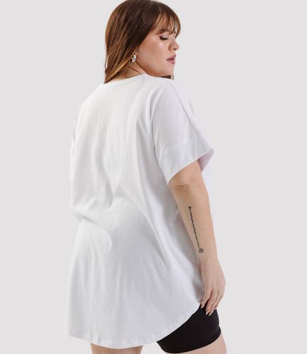Remeron Oversize Mujer Jersey Liso Con Strass Talles Grandes