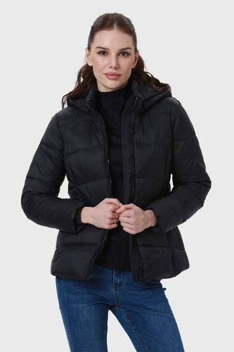 Parka Mujer Puffa Corta Negro