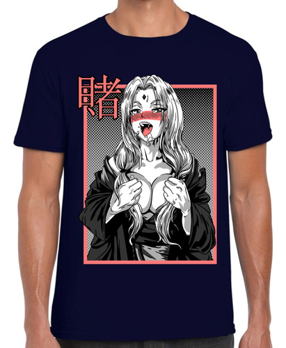 Playera Naruto Senju Tsunade Ecchi Hentai Gray #0002386
