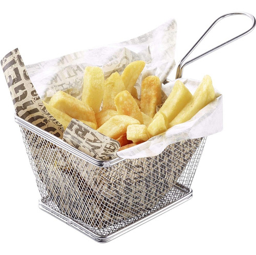 Canasto P/ Servir Papas Fritos Rabas- Snacks 13x10x8cm