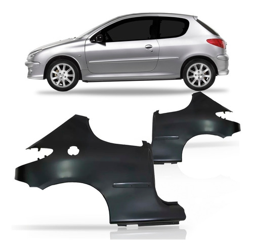 Lateral Traseira Peugeot 206 1998 A 2010 2 Portas