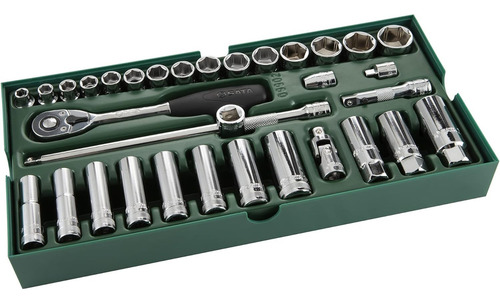 Sata Juego De Bandejas Métricas De 33 Piezas 3/8 Dr 6 Pt - S