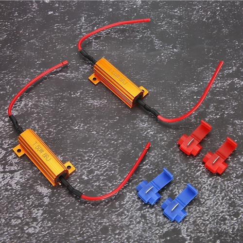 Imagen 6 de 10 de Resistencia De Carga De Bombillas 2pcs 50w 8ohm Wirewound De