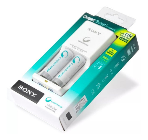 Imagen 2 de 5 de Cargador Pilas Aa/aaa Sony + 2 Baterias Aa 1000mah Original