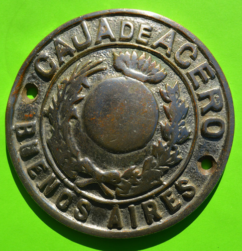 Antigua Placa Caja Fuerte Buenos Aires