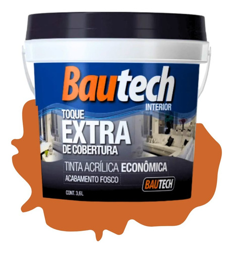 Tinta Acrilica Economica Bautech Branca 3,6l 