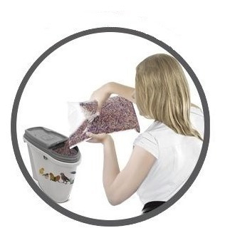 Contenedor Alimento Perro Gato Croqueta 3.5kg/8l 40x30x16cm