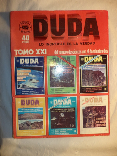 Revistas Duda Tomo Xxi (del Número 201 Al 210)