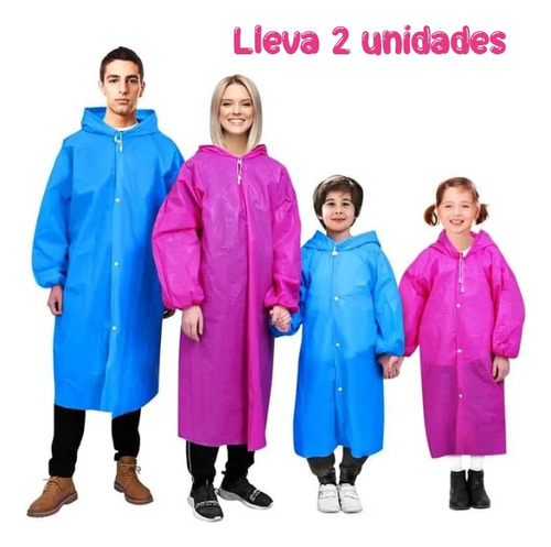 Impermeables - Poncho Para Niños O Adultos - 2 Unidades