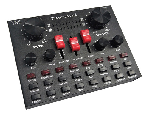 V8s Live Streaming Sound Adapter Teléfono Portátil Micróf