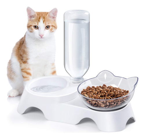 Milifun Double Dog Cat Bowls Pets Water And Food Bowl Set Wi