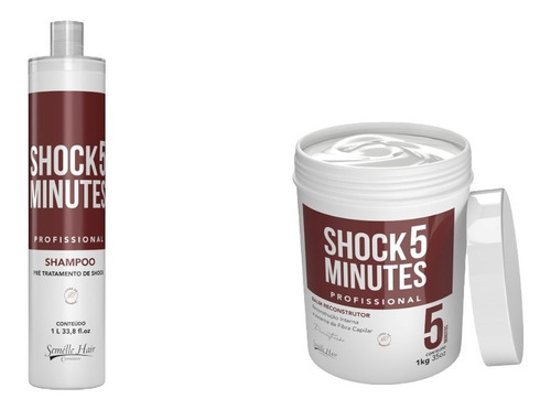 Kit Reconstrutor Shock 5 Semelle Hair 2 Em 1 Balm + Shampoo