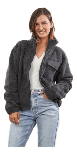 Chaqueta Sherpa Cuello Alto Micropolar Mujer Polemic