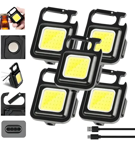comprar Kit 5 Lanternas Mini Chaveiro Led Mosquetão Resistente Água