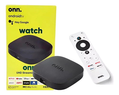Onn. Tv Box 4k Con Control De Voz Mediente Google