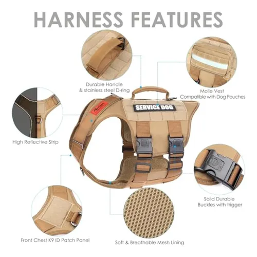 Arnés Táctico Para Perro De Cuerpo Completo Para