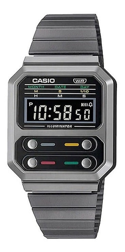 Reloj Casio Retro Unisex A100wegg-1a Gris