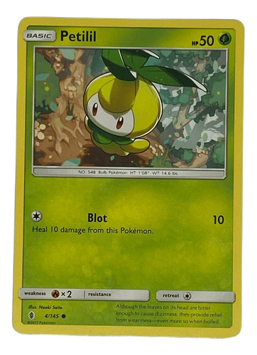 Petilil Carta Pokémon Original Tcg Inglés