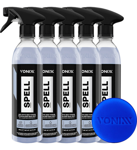 5 Selante Spell Hidro-repelente Vidro Pintura Espelhos Vonix